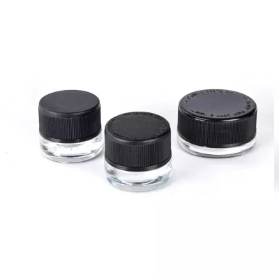 Venta caliente 5ml 7ml 9ml Frasco de almacenamiento de concentrado de vidrio con tapa a prueba de niños para aceite de cera para crema de ojos